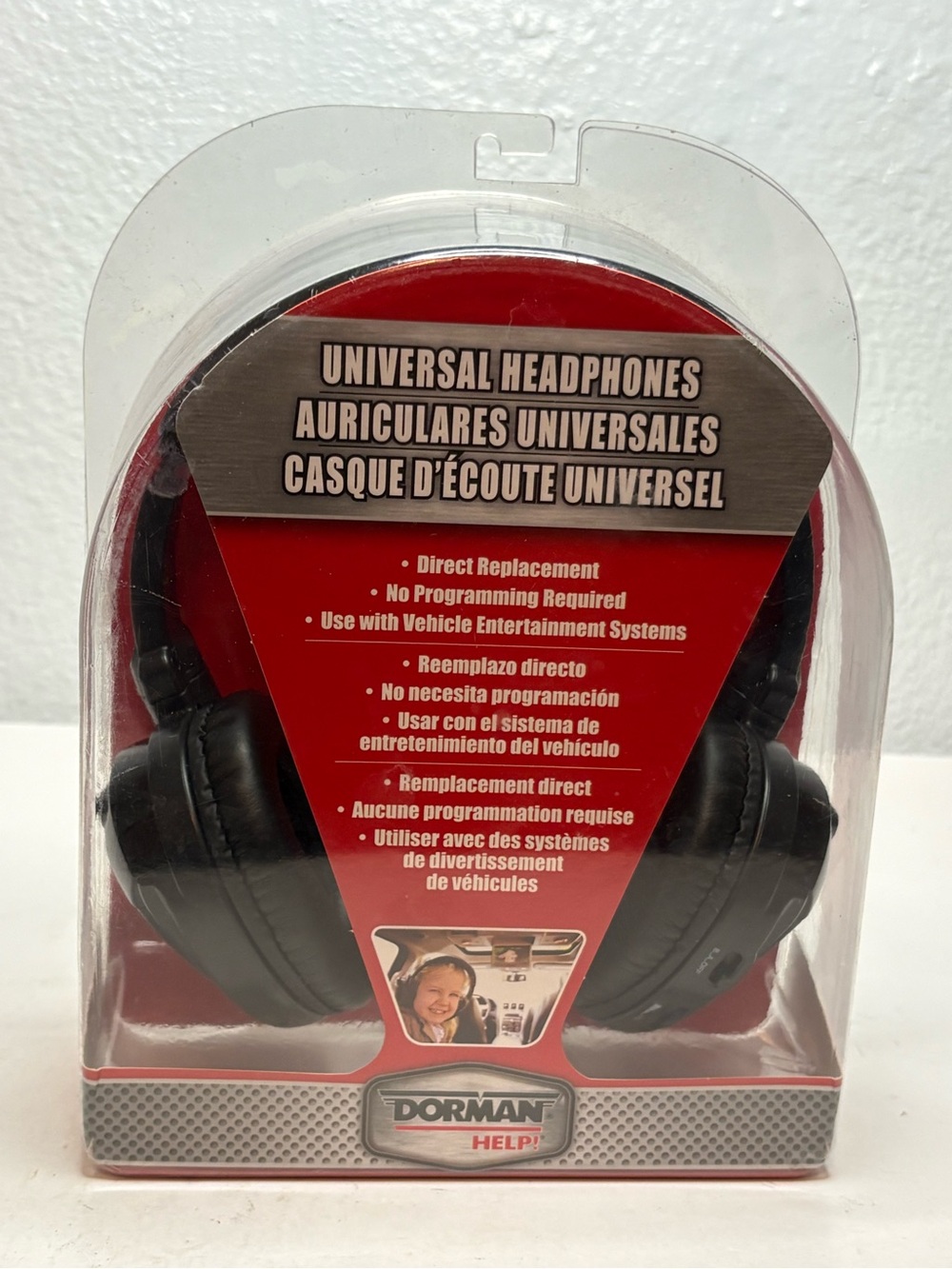 Dorman Universal Over-Ear Headphones in Black and Red